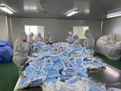 爭分奪秒為防控做后援 空港碩放擴產“恒通+深南”口罩及個人衛生用品